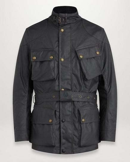 Blouson Moto Belstaff Homme Tourmaster Noir Cirée Soldes XG3978205